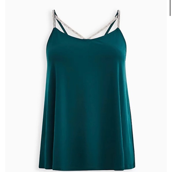 COPY - Torrid Swing Cami - Foxy Knit Jewel Green - Picture 1 of 3